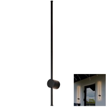 LED vägglampa för utomhusbruk LED/12W/230V 3000K IP65 svart