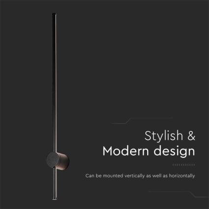 LED vägglampa för utomhusbruk LED/12W/230V 3000K IP65 svart