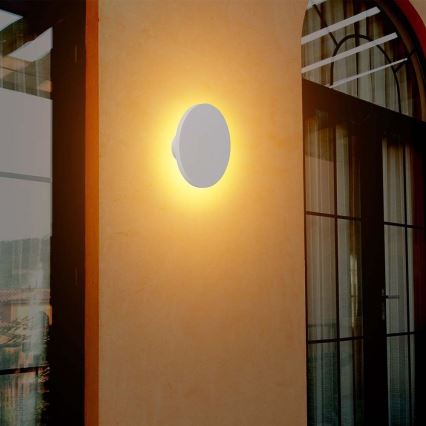 LED vägglampa för utomhusbruk LED/12W/230V 3000K IP65 vit