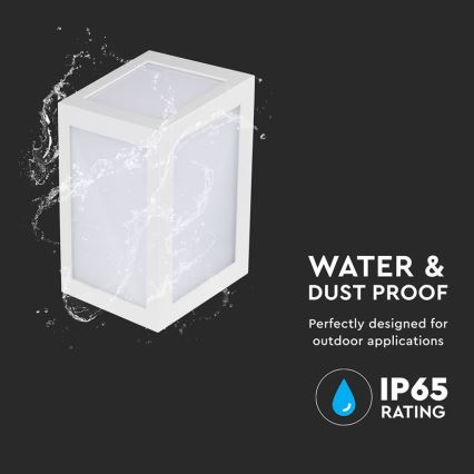 LED vägglampa för utomhusbruk LED/12W/230V 3000K IP65 vit