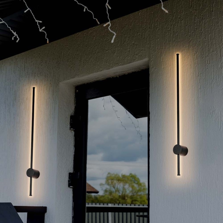 LED vägglampa för utomhusbruk LED/12W/230V 4000K IP65 svart