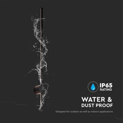 LED vägglampa för utomhusbruk LED/12W/230V 4000K IP65 svart