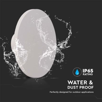 LED vägglampa för utomhusbruk LED/12W/230V 4000K IP65 vit