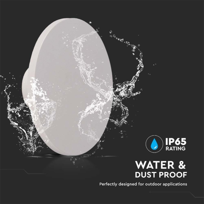 LED vägglampa för utomhusbruk LED/12W/230V 4000K IP65 vit