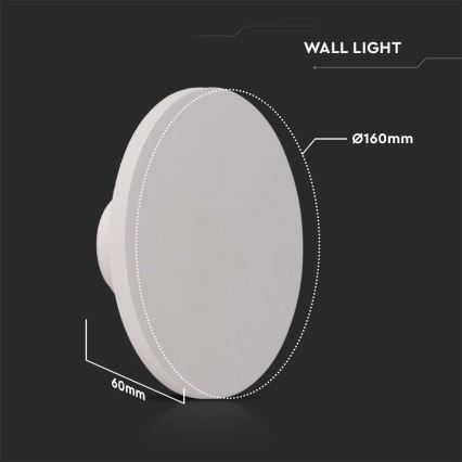 LED vägglampa för utomhusbruk LED/12W/230V 4000K IP65 vit
