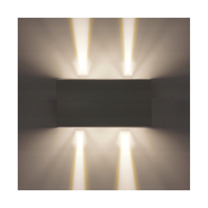 LED vägglampa för utomhusbruk LED/12W/230V IP54 svart