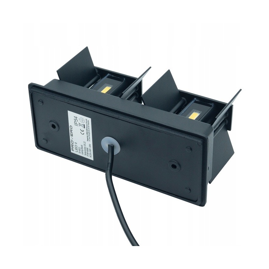 LED vägglampa för utomhusbruk LED/12W/230V IP54 svart