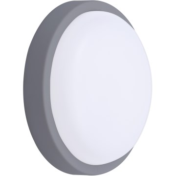 LED vägglampa för utomhusbruk LED/13W/230V 4000K IP54 grå rund