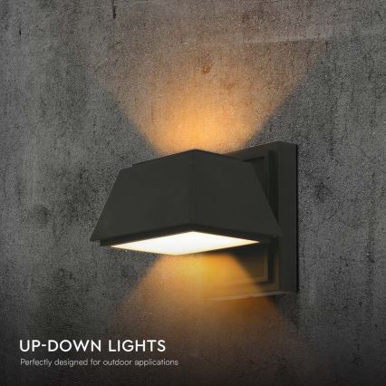 LED vägglampa för utomhusbruk LED/15W/230V IP65 3000K svart