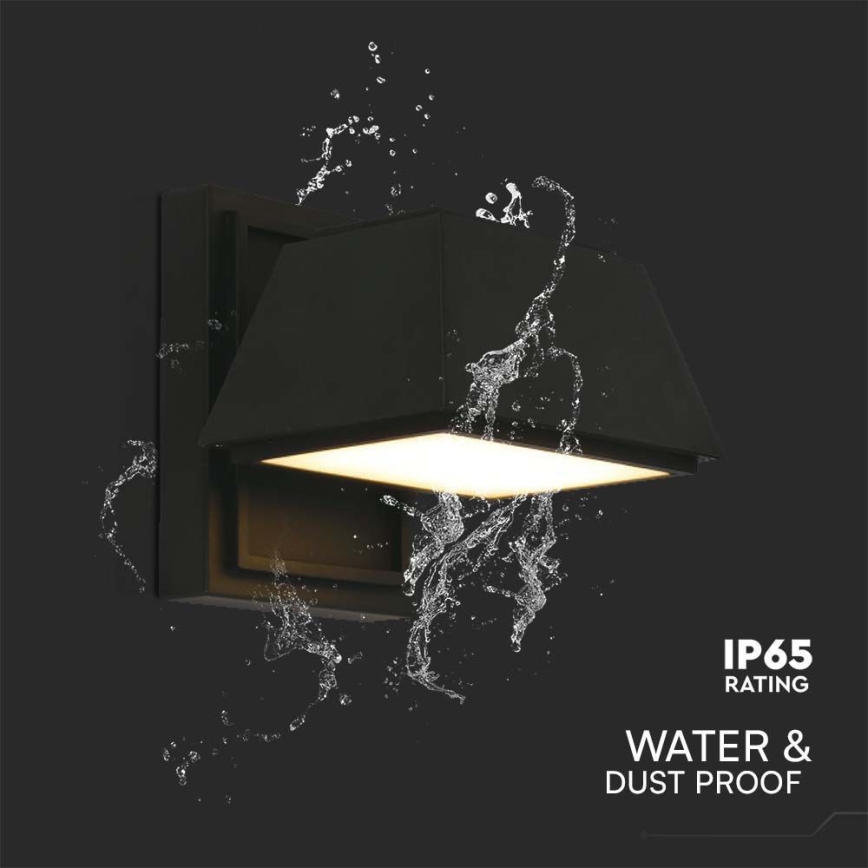 LED vägglampa för utomhusbruk LED/15W/230V IP65 3000K svart