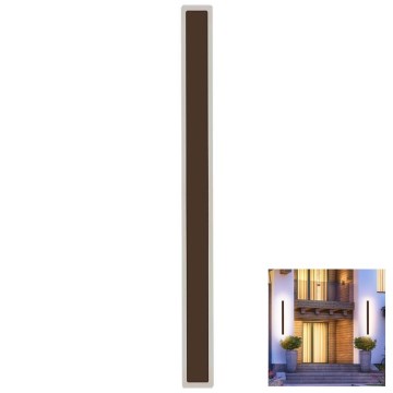 LED vägglampa för utomhusbruk LED/17W/230V 3000K IP65 brun