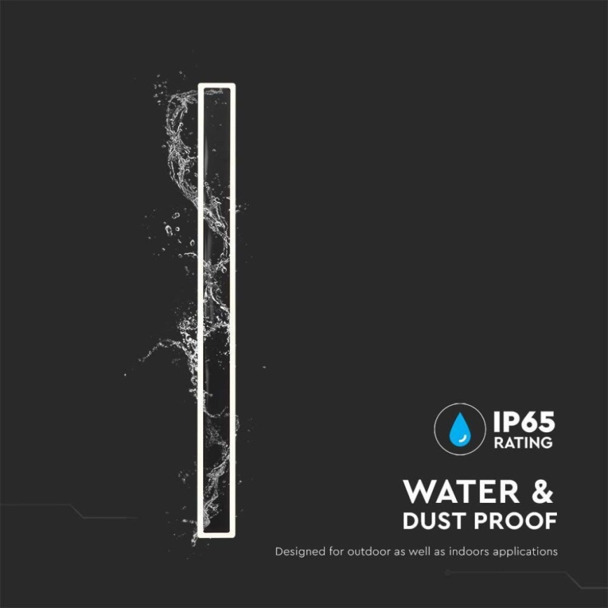 LED vägglampa för utomhusbruk LED/17W/230V 3000K IP65 svart