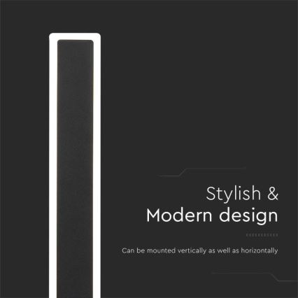 LED vägglampa för utomhusbruk LED/17W/230V 3000K IP65 svart