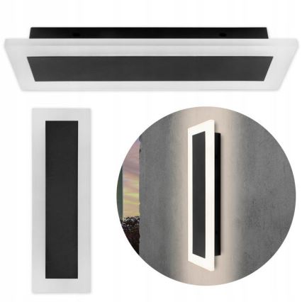 LED vägglampa för utomhusbruk LED/19W/230V IP54 svart