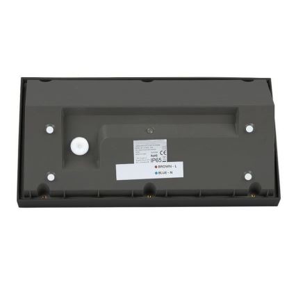 LED vägglampa för utomhusbruk LED/20W/230V 3000K IP65 svart