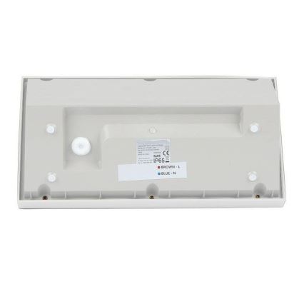 LED vägglampa för utomhusbruk LED/20W/230V 3000K IP65 vit