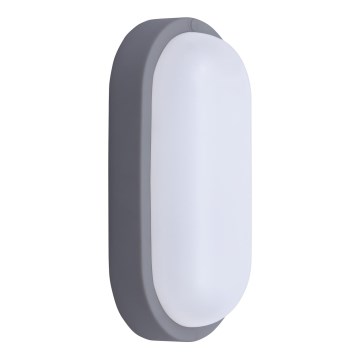 LED vägglampa för utomhusbruk LED/20W/230V 4000K IP54 grå oval