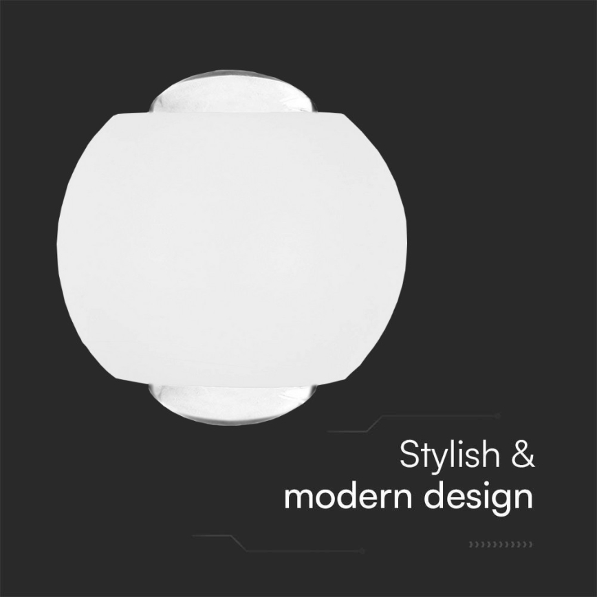 LED vägglampa för utomhusbruk LED/2W/230V 4000K IP54 vit