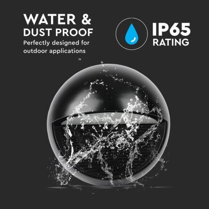 LED vägglampa för utomhusbruk LED/3W/230V 4000K IP65 svart