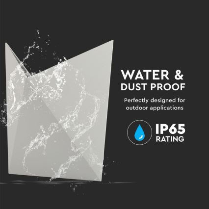 LED vägglampa för utomhusbruk LED/5W/230V 3000K IP65 grå