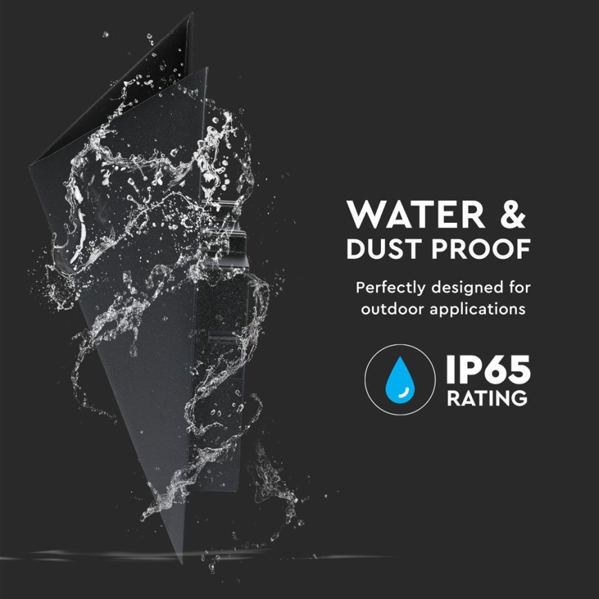 LED vägglampa för utomhusbruk LED/5W/230V 3000K IP65 svart