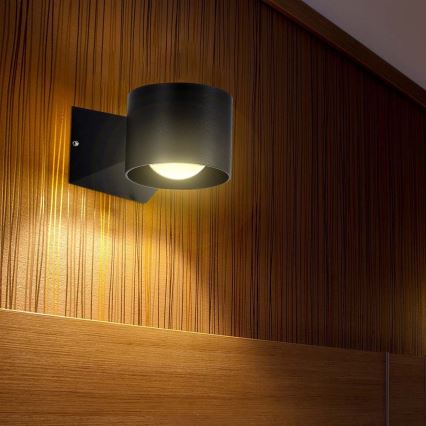 LED vägglampa för utomhusbruk LED/5W/230V 4000K IP65 svart