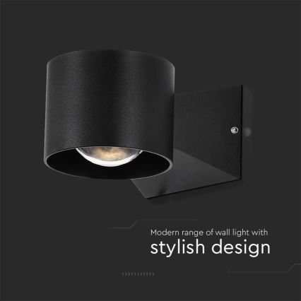 LED vägglampa för utomhusbruk LED/5W/230V 4000K IP65 svart