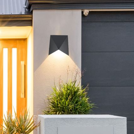 LED vägglampa för utomhusbruk LED/5W/230V 4000K IP65 svart