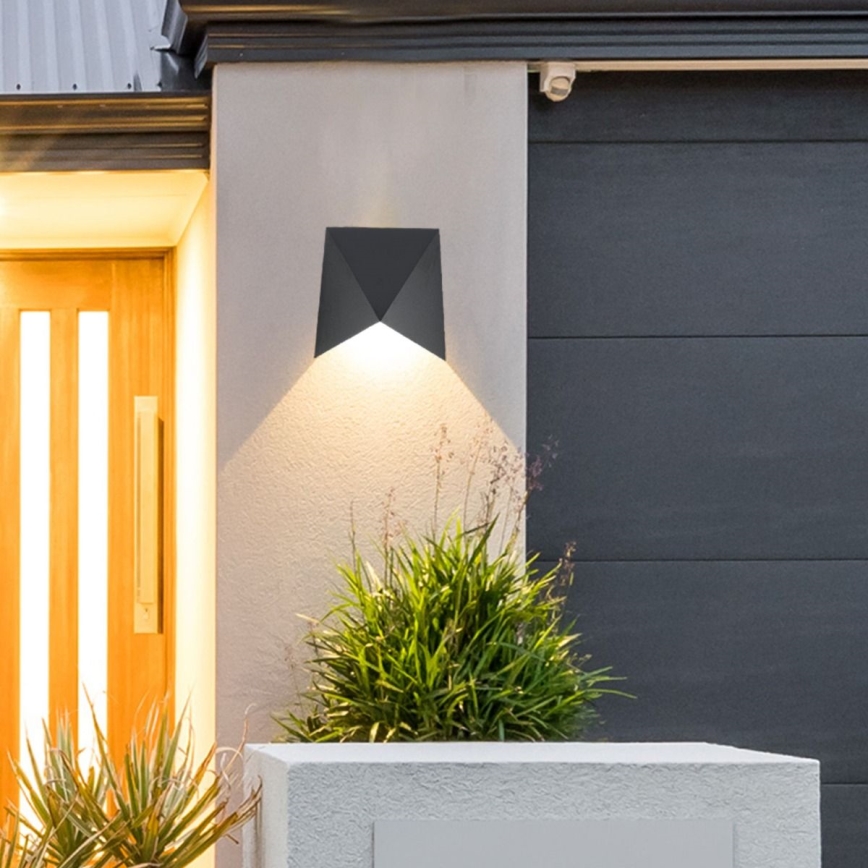 LED vägglampa för utomhusbruk LED/5W/230V 4000K IP65 svart