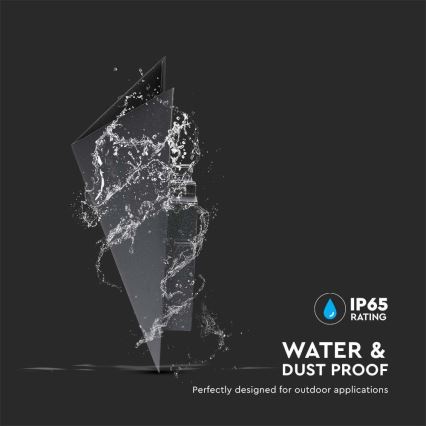 LED vägglampa för utomhusbruk LED/5W/230V 4000K IP65 svart