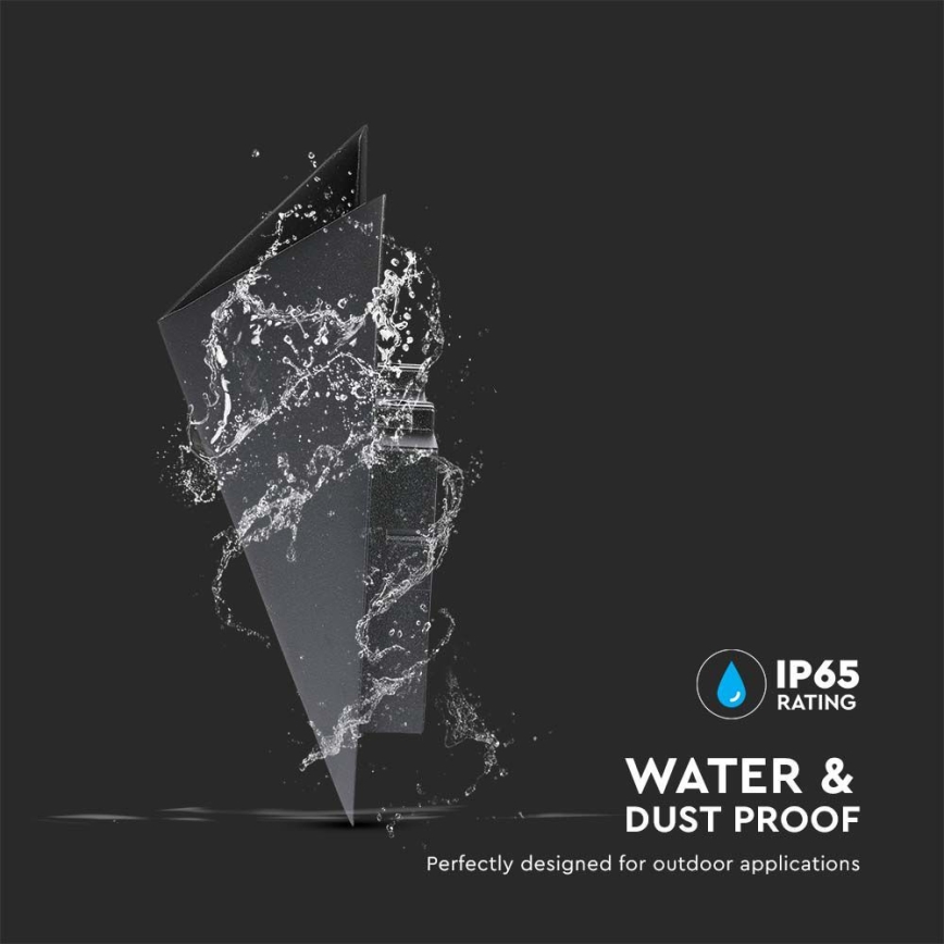 LED vägglampa för utomhusbruk LED/5W/230V 4000K IP65 svart