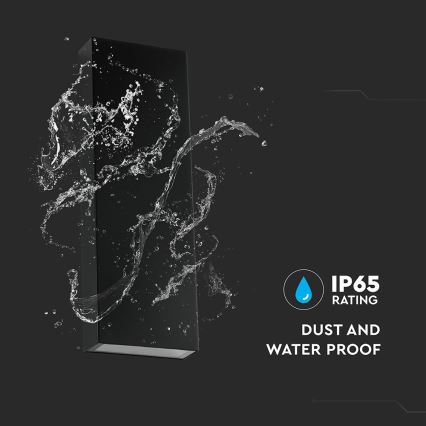 LED vägglampa för utomhusbruk LED/8W/230V 4000K IP65 svart