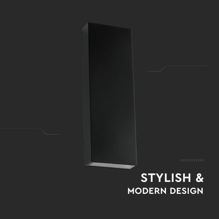 LED vägglampa för utomhusbruk LED/8W/230V 4000K IP65 svart