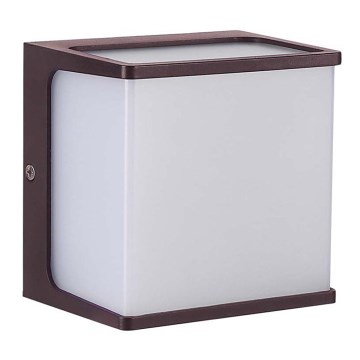 LED vägglampa för utomhusbruk LED/8W/230V IP65 4000K brun
