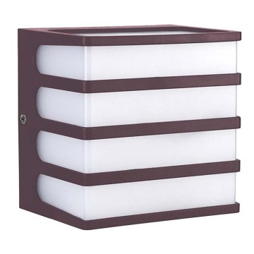 LED vägglampa för utomhusbruk LED/8W/230V IP65 4000K brun