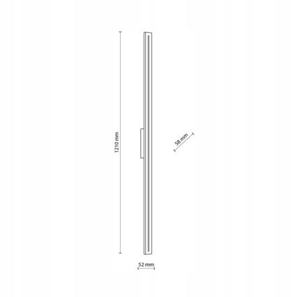 LED vägglampa för utomhusbruk LINEA LED/30W/230V IP65 121 cm antracit