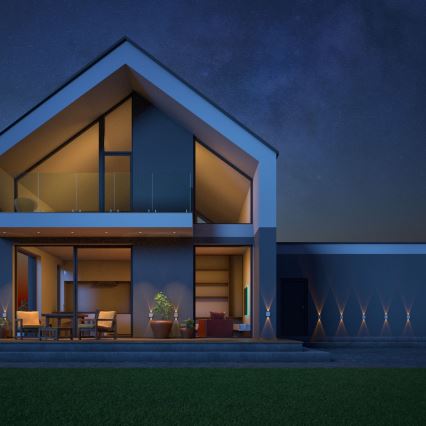 LED vägglampa för utomhusbruk LUNARIX LED/2W/230V 3000-6000K CRI 90 IP54 svart