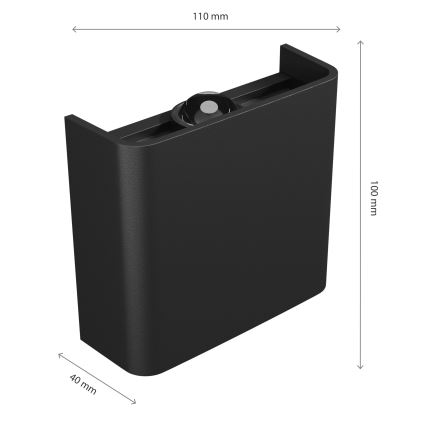 LED vägglampa för utomhusbruk LUNARIX LED/2W/230V 3000-6000K CRI 90 IP54 svart