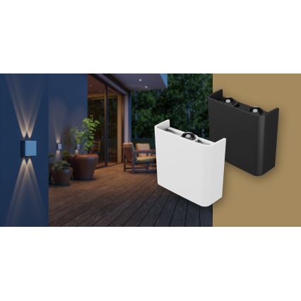 LED vägglampa för utomhusbruk LUNARIX LED/2W/230V 3000-6000K CRI 90 IP54 vit