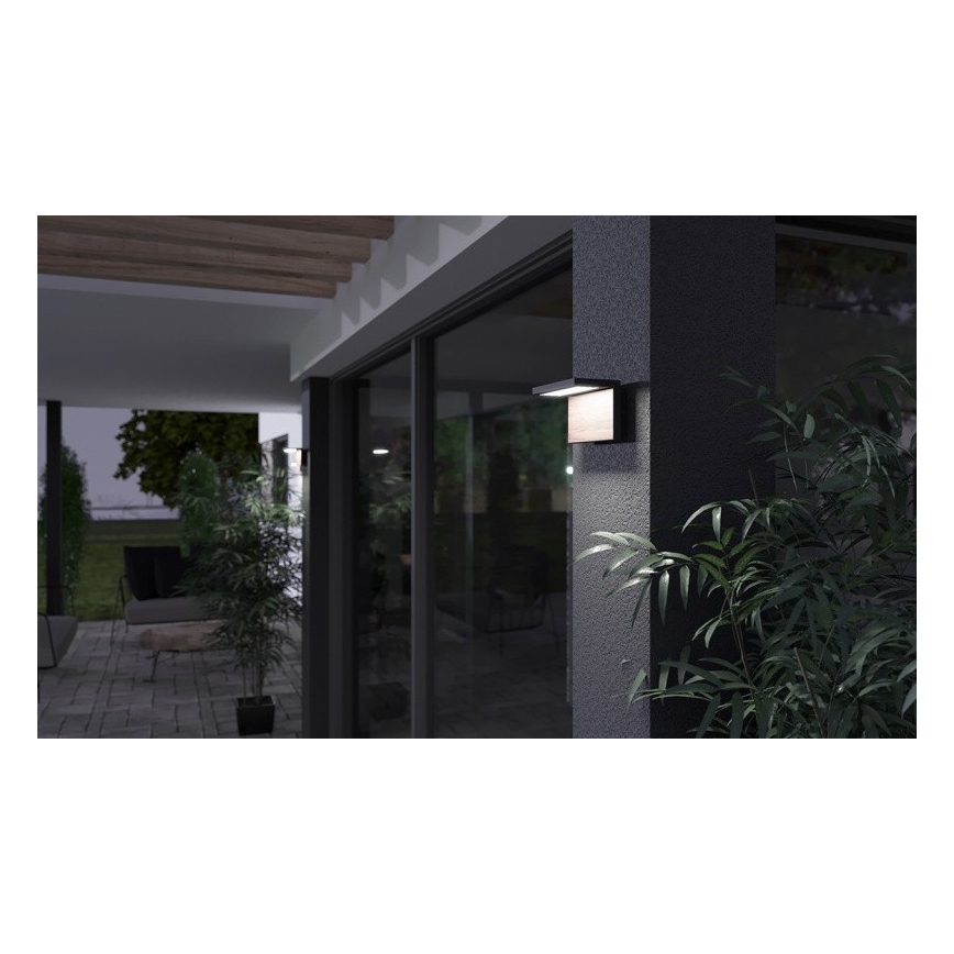 LED vägglampa för utomhusbruk NATURA LED/12W/230V 4000K IP65 brun/antracit