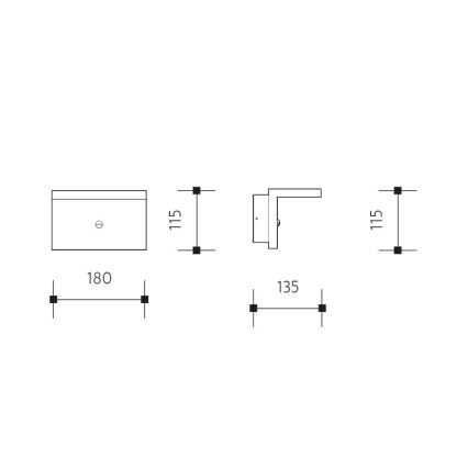 LED vägglampa för utomhusbruk NATURA LED/12W/230V 4000K IP65 brun/antracit