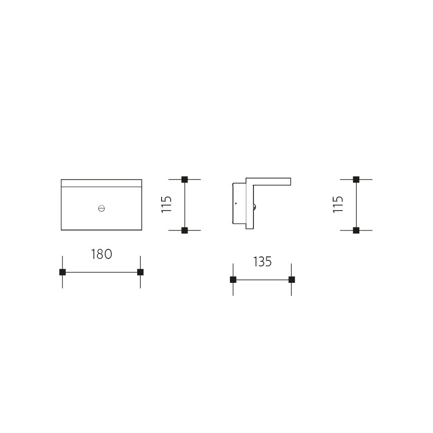 LED vägglampa för utomhusbruk NATURA LED/12W/230V 4000K IP65 brun/antracit