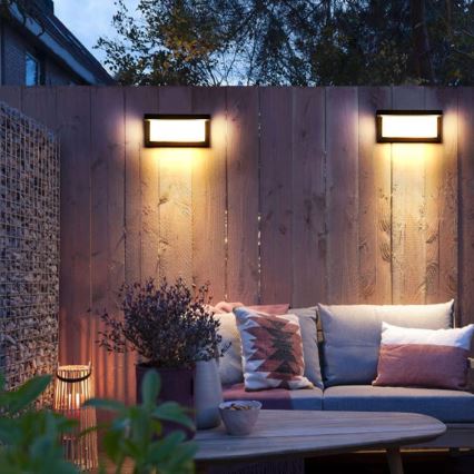 LED vägglampa för utomhusbruk NEELY 1xE27/9W/230V 4000K IP54 svart