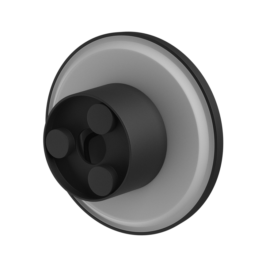 LED vägglampa för utomhusbruk PIATTA LED/12W/230V 3000/4000/6000K diameter 18 cm IP44 svart