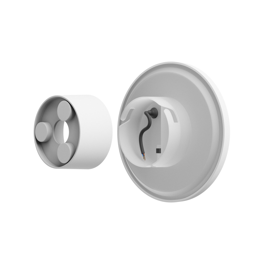 LED vägglampa för utomhusbruk PIATTA LED/12W/230V 3000/4000/6000K diameter 18 cm IP44 vit