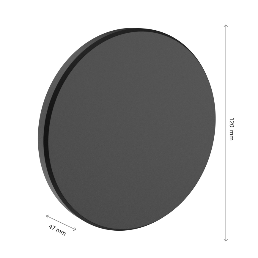 LED vägglampa för utomhusbruk PIATTA LED/18W/230V 3000/4000/6000K diameter 25 cm IP44 svart