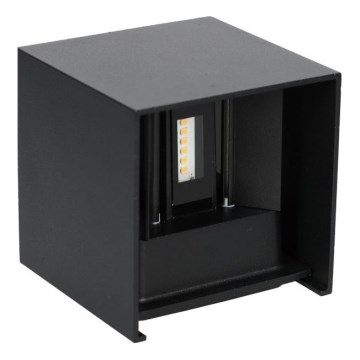 LED vägglampa för utomhusbruk QUERK 2xLED/3W/230V 3000K IP54 svart