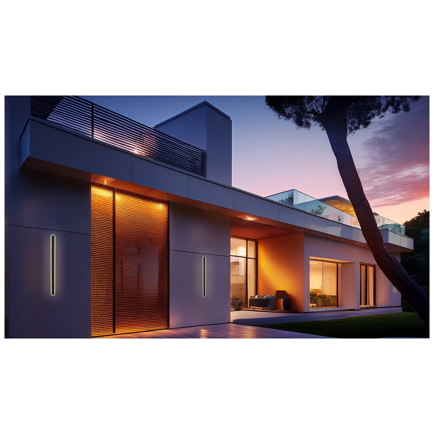 LED vägglampa för utomhusbruk STICK LED/36W/230V IP65 3000K 120 cm