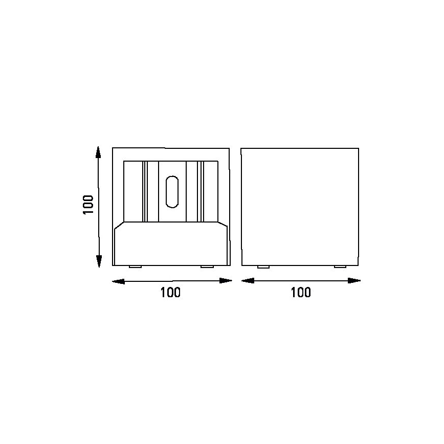 LED vägglampa för utomhusbruk TILL LED/6W/230V IP44