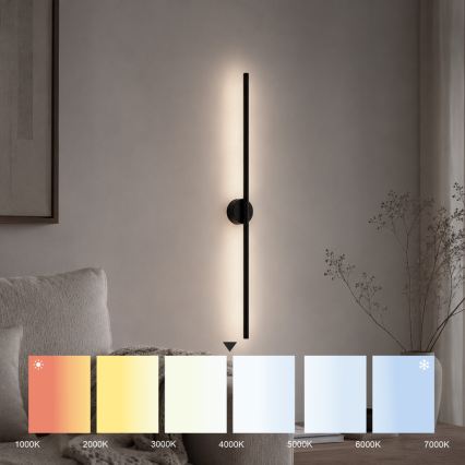 LED vägglampa LANA LED/7W/230V 4000K svart